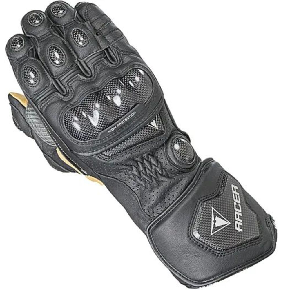 High Racer Motorcycle Gauntlet Gloves Kangaroo leather - Size Med